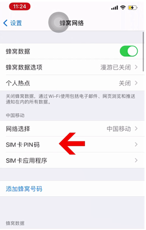 冀州苹果14维修网分享如何给iPhone14的SIM卡设置密码 